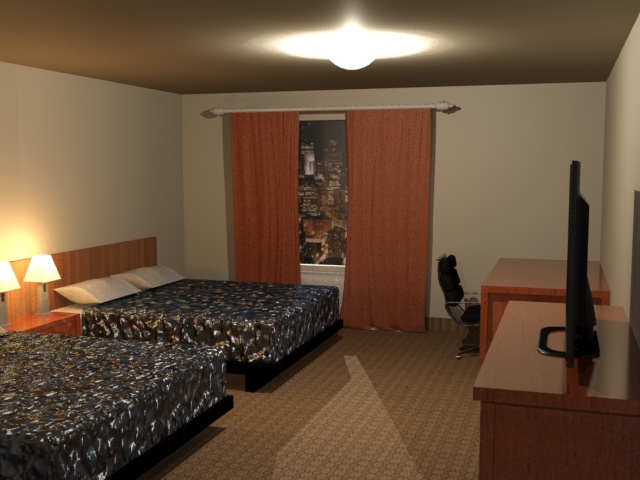 Hotel Room Render