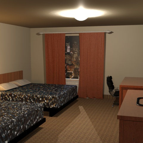 Hotel Room Render